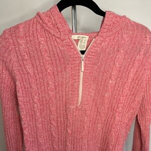 DKNY Pink Cable Knit Turtleneck Sweater